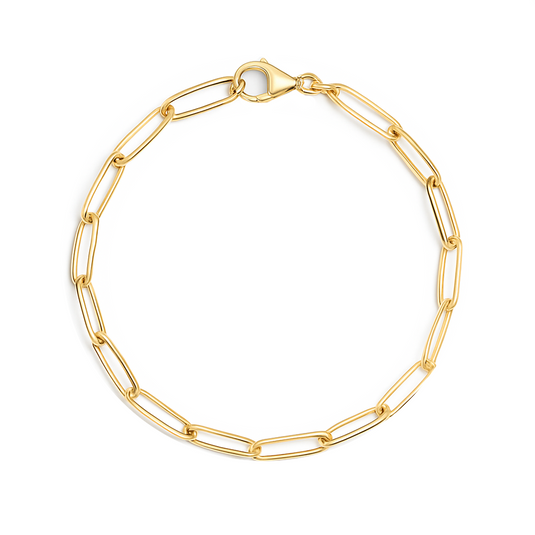 18K Gold Paperclip Bracelet Bundle