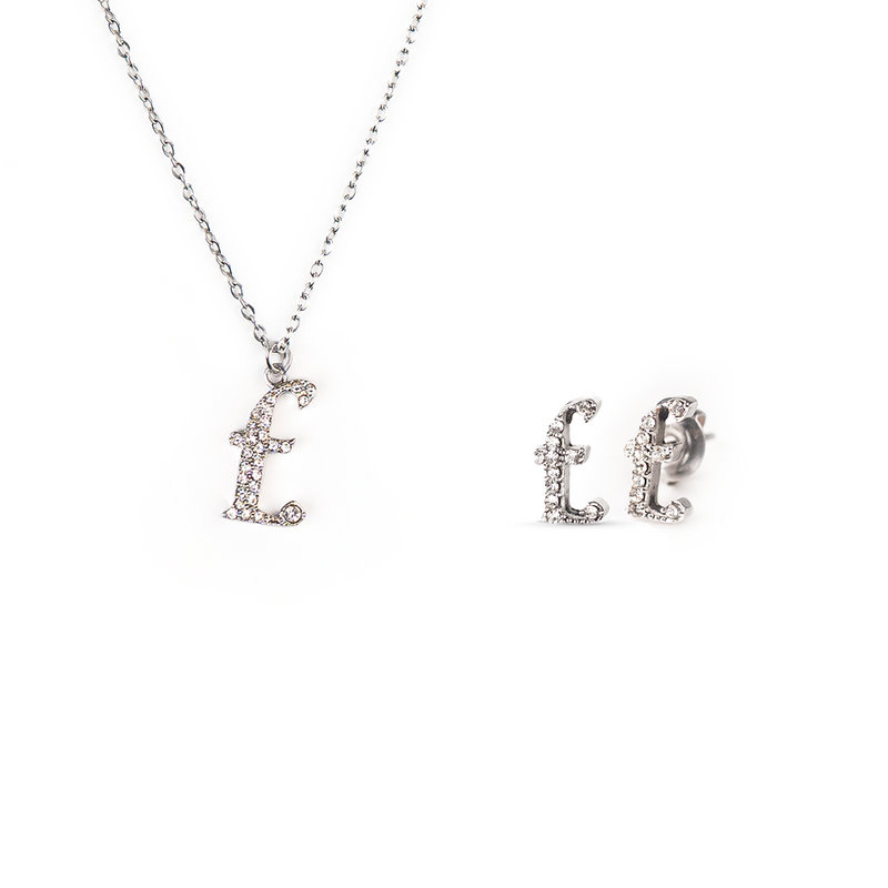 Load image into Gallery viewer, Frequency Tuned Zircon f. Necklace &amp; Stud Earrings Combo
